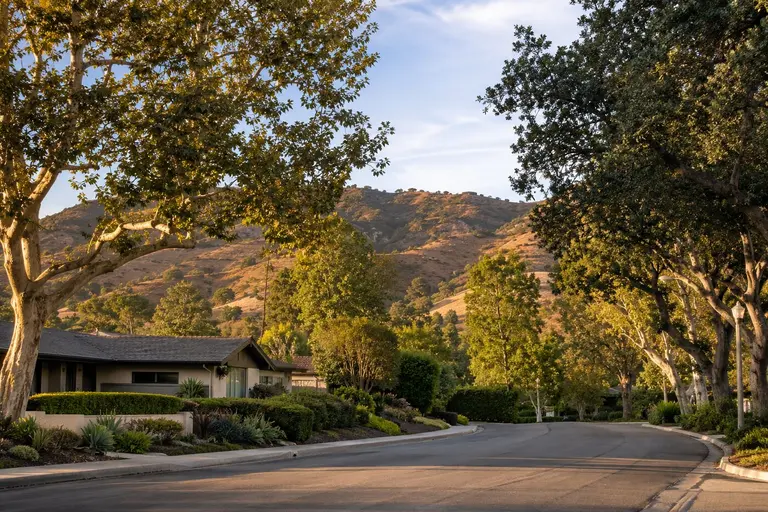 Tree-lined foothill neighborhood in North Tustin